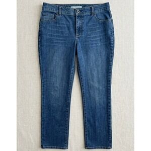 Chico's Platinum Denim Slim Leg Jeans Women 1.5 SHORT Blue Ultimate Fit Mid Rise